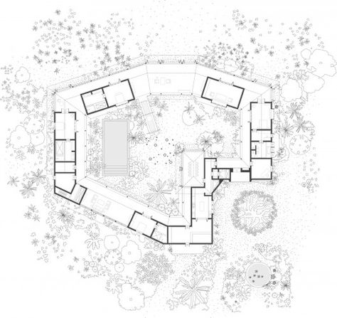 Tara House / Studio Mumbai | ArchDaily Ground Plan, Texture Photoshop, Studio Mumbai, Site Plans, Architecture Graphics, House Studio, Plan Drawing, Indian Architecture, Diagram Architecture