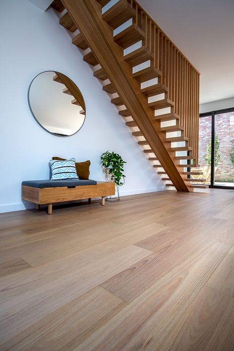 Oak Timber Flooring, Wood Floor Design, Engineered Timber Flooring, Antique Flooring, Oak Flooring, Flooring Trends, Engineered Flooring, Interior Stairs, House Outside Design