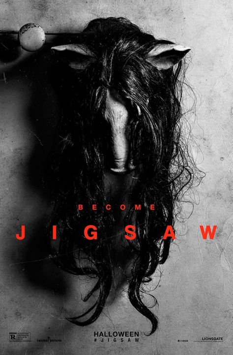 Saw 8 aka Jigsaw - Movie Poster Jigsaw Movie, Jigsaw Saw, Saw Film, Series Online Free, Full Mon, Origin Story, Tv Series Online, Horror Movie Posters, Horror Movie Characters