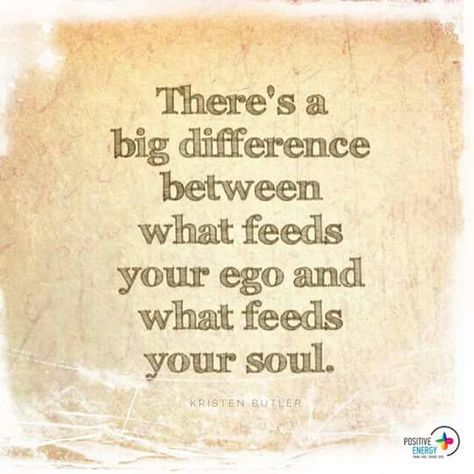 Feed your soul .....   ypu will thank me later Ego Vs Soul, Grateful Quotes, Thought For Today, Feed Your Soul, Thank Me Later, Work Inspiration, Live Love, Positive Attitude, Your Soul