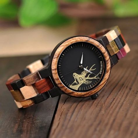 Matching Watches, Wooden Watches For Men, Deer Pattern, Couple Watch, Watch Gift, Wooden Watch, Watch For Men, Stylish Watches, Watch Gifts