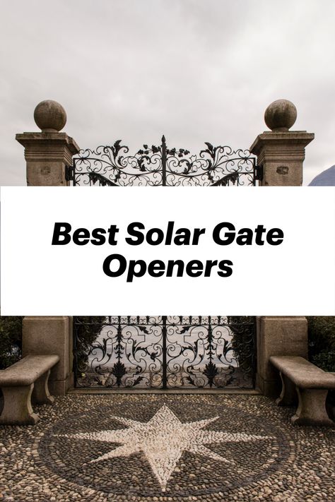 The Best Solar Gate Openers (Reviews and Buying Guide) Solar Gate Opener, Automatic Gate Opener, Small Solar Panels, Gate Openers, Sliding Gate, Solar Panel Kits, Automatic Gate, Solar Battery, Diy Installation