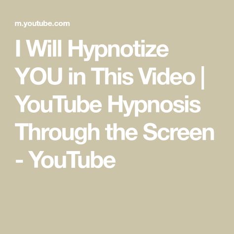 I Will Hypnotize YOU in This Video | YouTube Hypnosis Through the Screen - YouTube Hypnosis Video, Hypnotize Me, Hypnotize Yourself, Video Youtube, Swirl, Right Now, The Creator, Screen