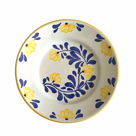 Hand Painted Ceramic Plates, Mediterranean Plates, Italian Ceramic Plates, Italian Plates, Starter Plates, Ceramic Cafe, Coil Pottery, Painted Ceramic Plates, Big Mama