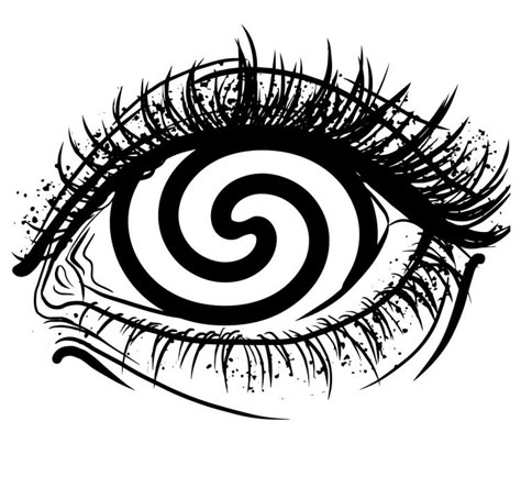 Spiral Eye Drawing, Hypnotize Drawing, Eye Black And White Drawing, Hypnotized Eyes Drawing, Hypnotic Eyes Drawing, Spiral Eyes Drawing, Spiral Eye Tattoo, Hypnotised Eyes, High Eyes Drawing