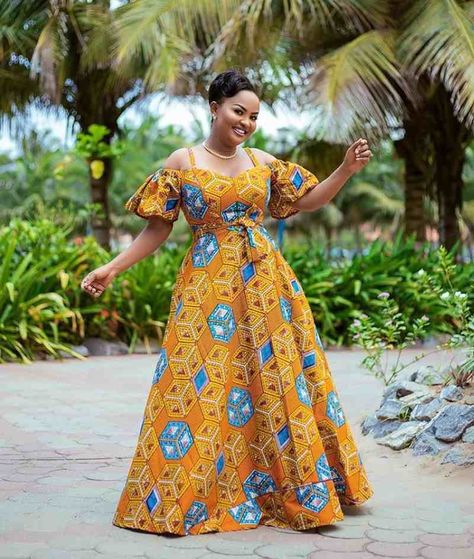 30+ Latest Ankara Long Gown Styles for Classy Ladies Ankara Long Flare Gown Styles, Maxi Gown Styles, Ankara Maxi Gown, Ankara Flare Gown Styles, Flare Gown Styles, Latest Ankara Long Gown Styles, Long Ankara Dresses, Ankara Maxi Dress, Ankara Long Gown