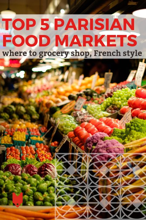 Shopping in Paris isn't just limited to luxury boutiques. Every day, Parisians fill market halls throughout the city, purchasing fresh food products and chatting with their friends who run the stalls. This guide will give you tips for finding the Paris food market that's perfect for you, and let you know what to buy once you get there. #Paris Paris Food Market, European Spring, Parisian Kitchen, Shopping In Paris, France Food, Food Tourism, Paris Markets, Paris Food, Paris Travel Tips