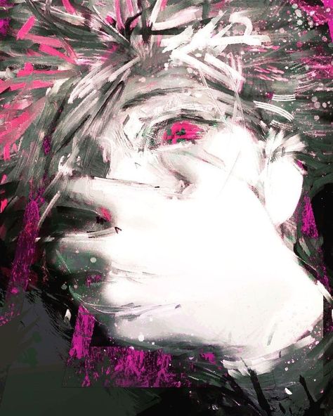 Sui Ishida, Tokyo Ghoul, Tokyo, Paint, Pink, Black, Art