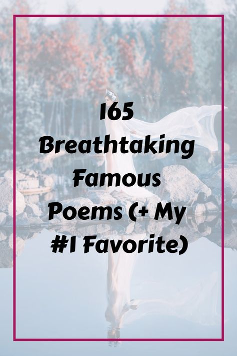 Here are my favorite famous poems. From the most famous poems of all time to notable poems by famous poets. Find the best famous poems here! Famous Poems For Kids, Beautiful Poetry Deep, Best English Poems, Famous Poems About Love, Famous Short Poems, Famous Literary Quotes, Poems About Self Growth, Poems By Famous Poets, Smile Poetry