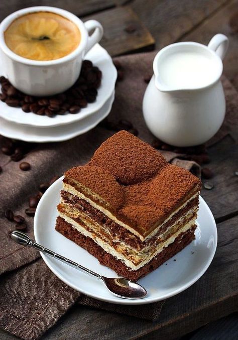 Cake And Coffee Photography, Coffee And Cake Photography, Easy Tiramisu Recipe, Coffee And Cake, Tiramisu Recipe, Food Png, Good Morning Coffee, A Cup Of Coffee, Decadent Desserts