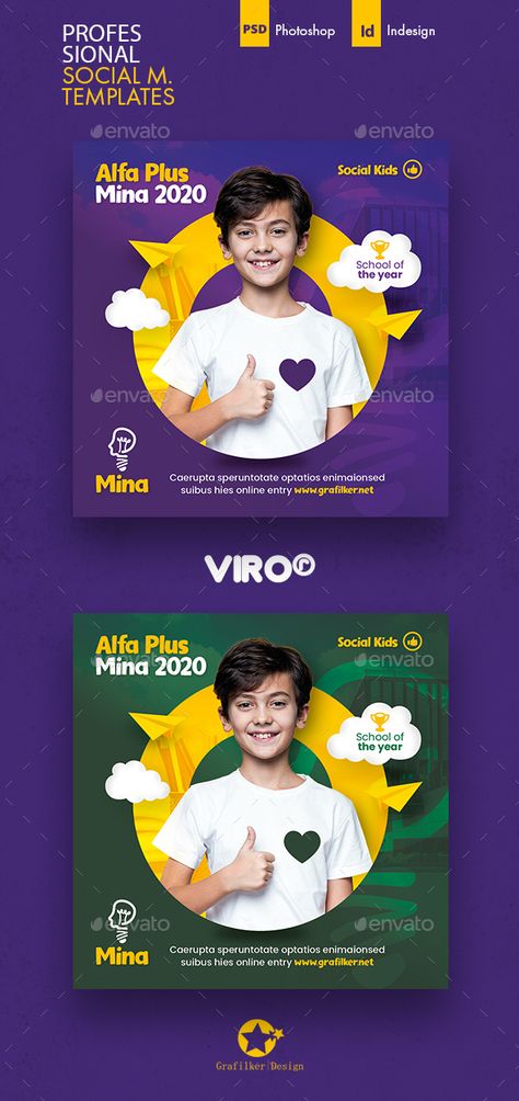 Kids School Social Media Templates School Social Media, Kids Social Media, Banner Web, Social Media Poster, Social Media Design Inspiration, Social Ads, Social Media Advertising, Trik Fotografi, Social Media Templates