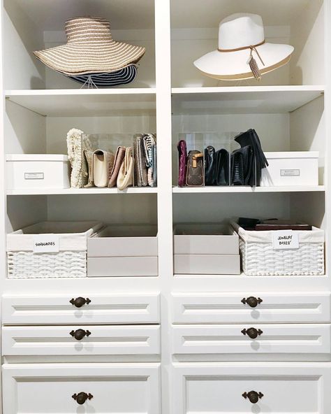 Hat Wall In Closet, Hats Closet Organization, Walk In Closet Hat Organization, Hat Storage In Closet, Closet Hat Organization, Hats Organization, Styling Handbags, Closet Display, Personal Concierge