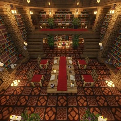 Searching for a very intriguing build in Minecraft that has an exciting entrance for a beautiful Library? Then try this Underground Library in Minecraft! This build is no joke, with its Redstone functionalities! It also has an enchanting table of course! Those bookshelves aren't just there for decoration! So better check it out now! Library In Minecraft, Minecraft Library Design, Underground Library, Minecraft Rooms, Interior Design Minecraft, Build In Minecraft, Enchanting Table, Minecraft Underground, Interior Minecraft