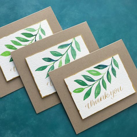 Home Made Thank You Cards, Thank You Page Design For Project, Thank You Card Design Ideas Handmade, Diy Cards Thank You, Diy Wedding Thank You Cards, Thanks Cards, Kristina Werner, Handmade Thank You Cards, Thank You Card Design