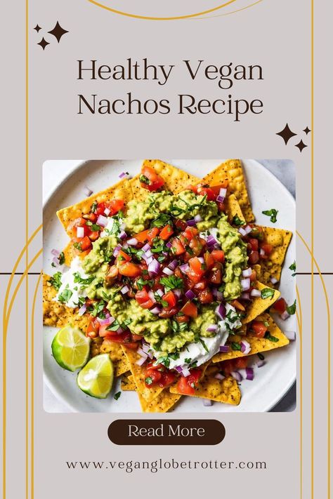 Elevate Your Snack Game with Vegan Nachos! 🌮 A delicious and nutritious alternative to traditional nachos. #veganrecipes #healthyeating #plantbased Plant Based Nachos, Vegan Nachos Recipe, Nachos Recipe Vegetarian, Dairy Free Nachos, Healthy Nachos, Vegetarian Nachos, Vegan Nachos, Sour Cream Recipes, Vegan Sour Cream