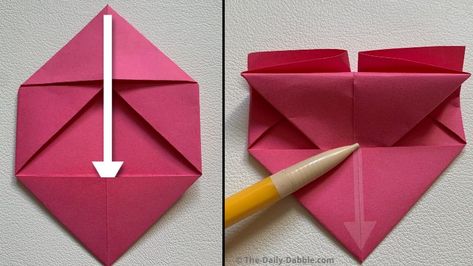 How to Fold An Easy Origami Heart | Step-By-Step Teen Therapy Activities, Easy Origami Heart, Flat Tree, Origami Heart, Crafts Origami, Easy Origami, How To Fold, Paper Crafts Origami, Origami Tutorial