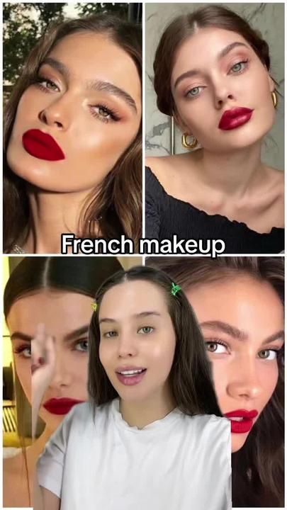 Paris Makeup French Beauty, French Makeup Tutorial, Parisian Makeup Look, Parisian Makeup, Soft Wedding Makeup, French Makeup, Red Lips Makeup Look, Classic Makeup, Beauty Makeup Tutorial