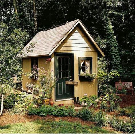 Glorious Gardens! Cottage Garden Sheds, Shed Landscaping, Aesthetic Header, Shed Plan, Backyard Sheds, Backyard Shed, English Cottage Garden, English Country Gardens, She Sheds