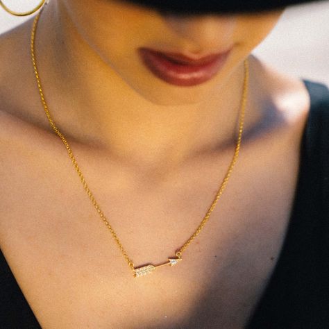 The Direction Necklace has an arrow that is studded with sparkling stones in the tip and the tail.⁠ An arrow holds so much power, symbolising reaching and achieving your goals, as well as providing protection. 🙏⁠ ⁠ Shop the necklace via the link in bio. Ring Stacks, Creole Earrings, Hand Necklace, An Arrow, Jewelry Lockets, Bar Stud Earrings, Cubic Zirconia Necklace, The Necklace, Unisex Necklace