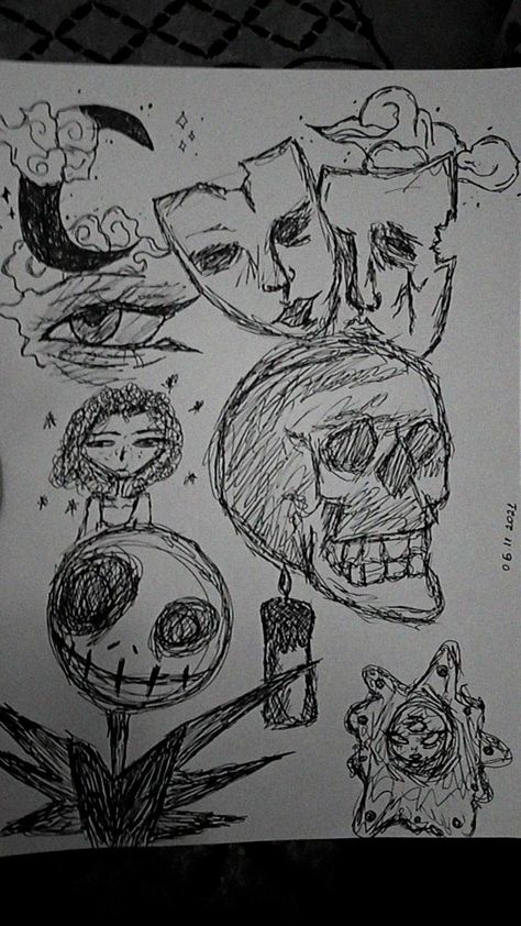 Grudge Sketches Doodles, Sick Drawings, Cute Small Drawings, Sketch Page, Notebook Drawing, Arte Grunge, Sketches Doodles, Drawing Styles, Creative Drawing Prompts