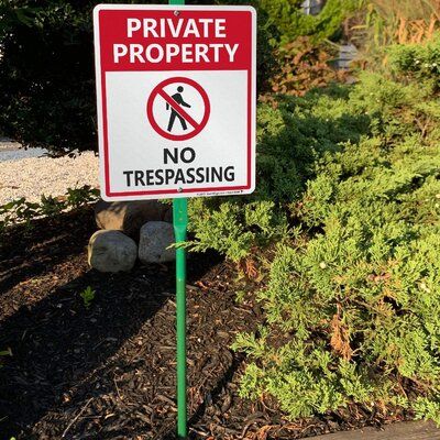 No Tress Passing Sign, Dr Visuals, Private Property Signs, Restrooms Signage, No Trespassing, Signage Signs, Streamer Dr, Retail Signs, Plastic Signs