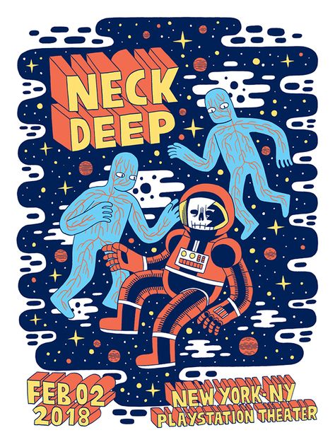 Neck Deep Band, Pop Punk Bands, Punk Poster, Gig Poster, Poster Photography, Tame Impala, Neck Deep, Vertical Poster, Poster Layout