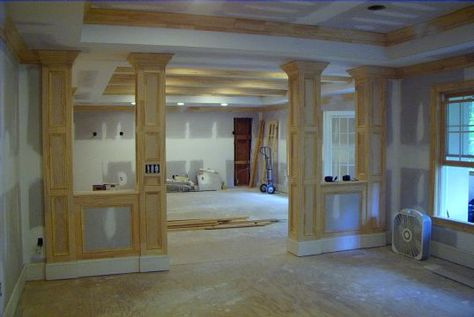 Basement Poles, Basement Gym Ideas, Basement Gym, Remodel Basement, Basement Finishing, Basement Plans, Finished Basement Ideas, Waterproofing Basement, Basement Renovation