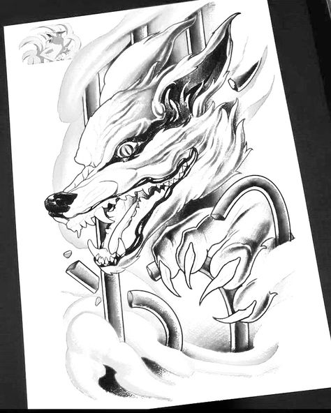 Naruto Kurama Tattoo Design, Anime Shoulder Tattoo, Kurama Tattoo Design, Kurama Tattoo, Naruto Tattoos, Chicano Tattoos Sleeve, Gamer Tattoos, Tattoo Anime, Cute Tats