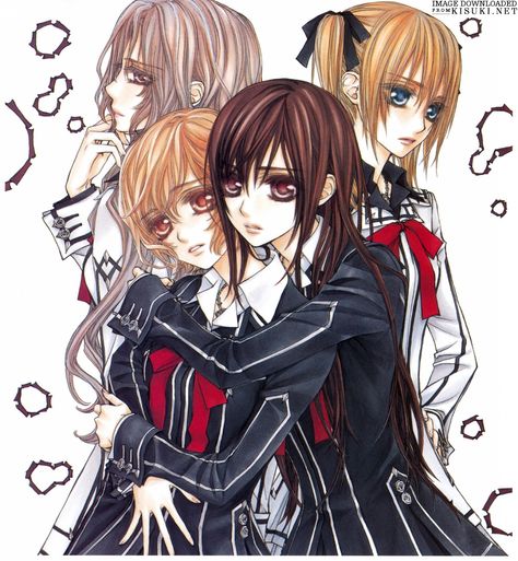 Vampire Knight: Yuki, Yuri, Rima, & Ruka Yuki And Zero, Vampire Knight Kaname, Vampire Knight Yuki, Vampire Knight Manga, Yuki Kuran, Zero Kiryu, Matsuri Hino, Kaname Kuran, Vampire Knights