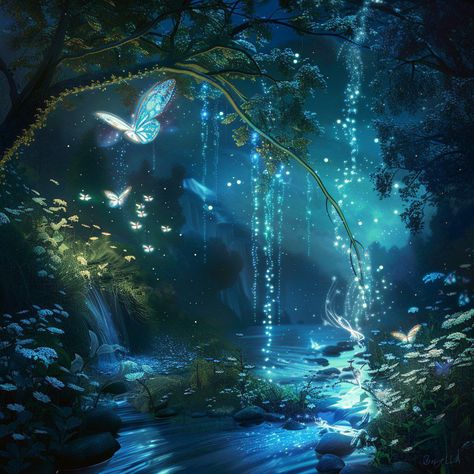 Prompt 👉a stream running through a lush green forest, trending on polycount, fantasy art, glowing neon flowers, blue bioluminescence, beautiful avatar pictures, magical colorful flowers, with glowing blue lights, glowing blue butterflies, in a deep lush jungle at night, how pretty, underwater glittering river, 4k anime wallpaper, [[fantasy]], flowery wallpaper 👉 if Like, please Follow and Share AI Graphics Studio 👇Contact on WhatsAPP: http://tiny.cc/aigraphicsstudio #aigraphicsstudio #AI #D... Pretty Underwater, Beautiful Avatar, Jungle At Night, Avatar Pictures, Wallpaper Fantasy, Lush Green Forest, Marble Race, Lush Jungle, Avatar Picture