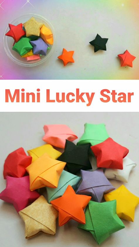 DIY Mini Lucky Star | Origami Star | How to Make Paper Star | Creative Ideas  #DIY #origamiStar #miniStar #luckyStar #diystar #star #craftideas #Creativeideas #kidscraft #forkids How To Make Lucky Stars, How To Make Orgamini Stars, How To Make Mini Stars, How To Make Mini Paper Stars, How To Make Big Paper Stars, How To Make Paper Stars Origami, How To Make A 3d Star, How To Make 3d Stars, How To Make Paper Stars Step By Step