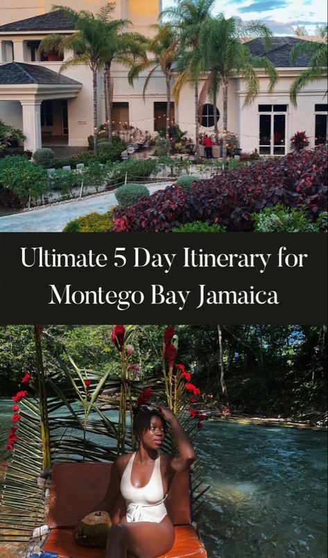 5 day itinerary for Montego Bay Jamaica Montego Bay Jamaica Aesthetic, Jamaica Vacation Outfits, Jamaica Pictures, Runaway Bay Jamaica, Jamaica Girls, Resort Vibes, Jamaican Vacation, Jamaica Outfits, Solo Vacation