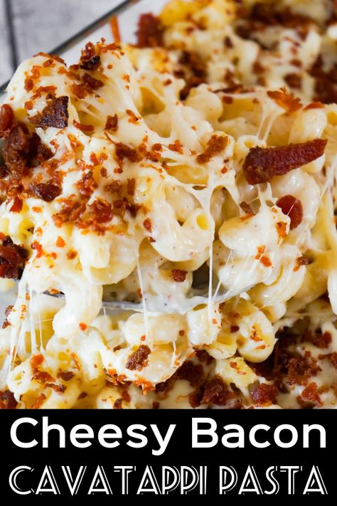 Cavatappi Pasta Recipes Dinners, Cream Of Bacon Soup, Recipe For Beef Stroganoff, Baked Pasta Recipe, Cavatappi Pasta, Beef Pasta Recipes, Cheese Mozzarella, Creamy Pasta Recipes, Slow Cooker Recipes Beef