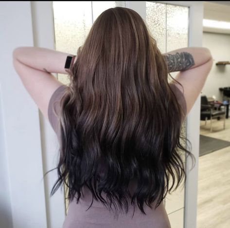 Dip Dye Hair Brown, Reverse Ombre Hair, Color Block Hair, Reverse Ombre, Dip Dye Hair, Hair Stylies, Haircuts Straight Hair, Alternative Hair, Haircut And Color