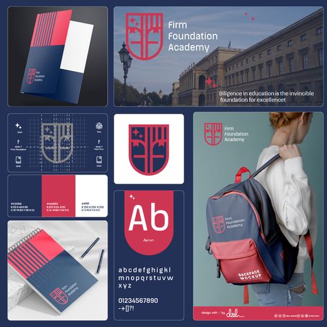 School Identity Design, Education Visual Identity, Academy Branding Design, Private School Branding, University Branding Design, Education Branding Design, Tutor Logo Design, Education Brand Identity, Academy Logo Design Ideas