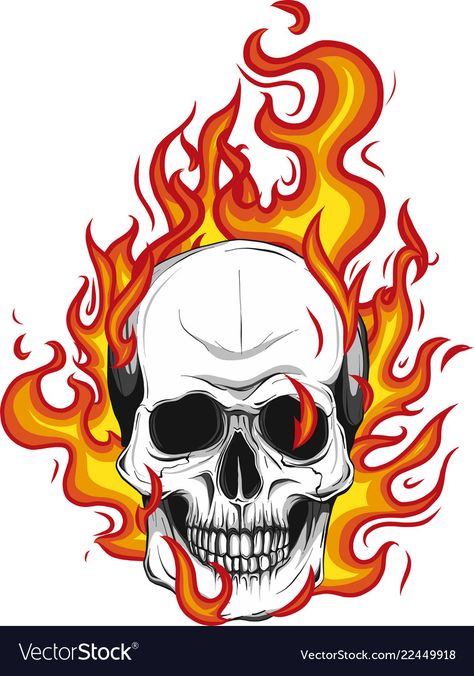 Fire Tattoo Black And White, Skull On Fire Tattoo, Fire Flames Drawing, Skull Flames Tattoo, Skull Fire Tattoo, Flaming Skull Tattoo, Free Fire Drawing, Flames Drawing, On Fire Tattoo