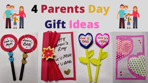 I'm this tutorial you will learn how to make 4 amazing handmade cards for your parents to make them feel special on parents day. #parentsday #parentsdaycraft #parentsdaycard #parentsdaycardideas #diyandcrafts #craftsandpaper Parents Day Craft, Parents Day Card, Gift Ideas Parents, Gift Ideas Homemade, Diy Letters, Letters For Kids, Parents Day, Welcome Gifts, Home Activities