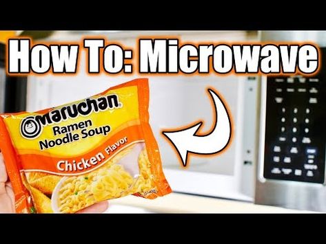 How To Make: Ramen Noodles in the Microwave - YouTube Ramen Noodles In Microwave, Noodles In Microwave, How To Cook Ramen, Make Ramen Noodles, Cooking Ramen, Ramon Noodles, Chicken Ramen Noodle Recipes, How To Make Noodles, Microwave Ramen