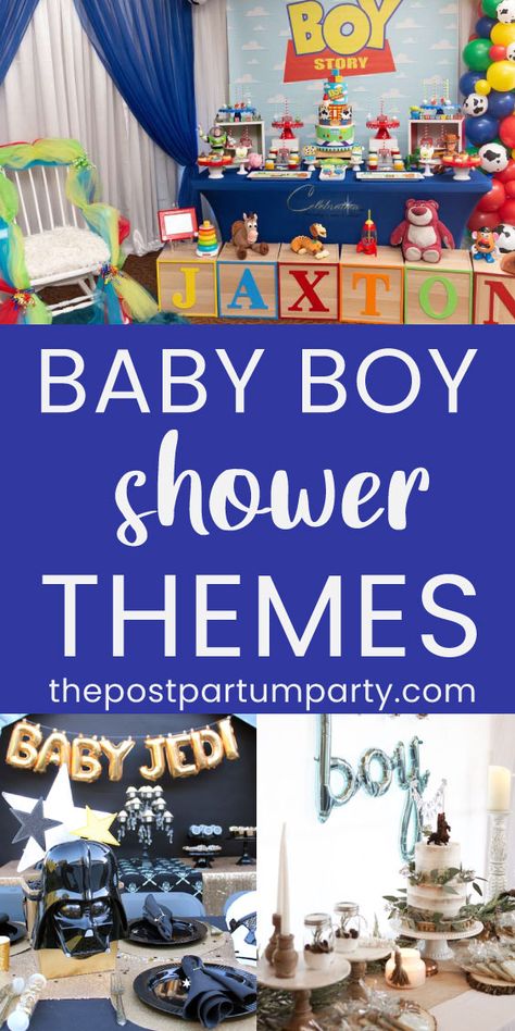 Baby Shower For A Boy Themes, Cute Baby Boy Baby Shower Themes, Baby Showers For Boys Theme, Baby Boy Themes For Showers, Baby Shower Ideas Themes Boy, Boy Babyshower Decoration Ideas, Baby Shower For Boys Ideas, Second Boy Baby Shower Ideas, Little Boy Baby Shower Themes