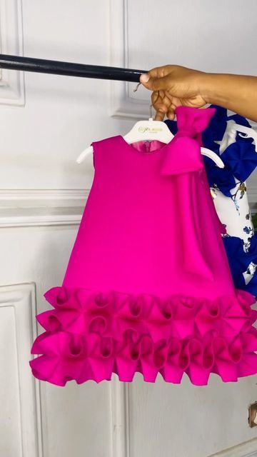 Kids ReadytoWear and Ankara clothing Abuja/Nasarawa on Instagram: "Made for a PEKENS cutie 🥰, our DM is now open for orders. Pink dress available to order, N12,999 - N15,999 The blue and white gown is not available We ship worldwide" Blue And White Gown, Kids Dress Design, Kids Gown Design, Dress For Kids Girl, Gown For Kids, Pink Dresses For Kids, Gowns For Kids, Pink Baby Dress