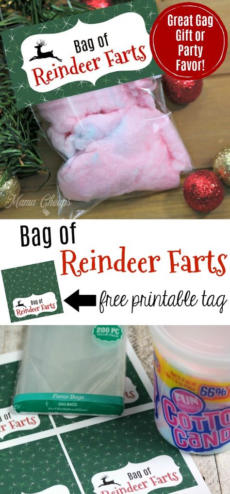 Bag of Reindeer Farts | Funny Gift Idea with Free Tags!! https://www.mamacheaps.com/2017/12/reindeer-farts.html Birthday Gifts For Girlfriend Diy, Coworker Birthday Gifts, Gag Gifts Christmas, Free Printable Tags, Gifts For Girlfriend, Diy Holiday Gifts, Gag Gifts Funny, Christmas Gathering, Funny Christmas Gifts