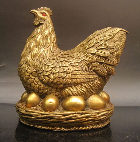 Copper Large hen decoration golden egg Gold Bullion Bars, Gold Inspiration, Tree Statues, Gold Everything, Gold Money, Money Pictures, Gold Bullion, Dark Wallpaper Iphone, Money And Happiness