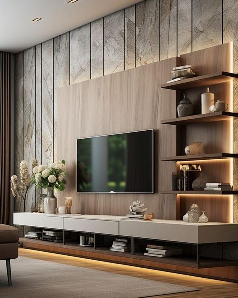 All posts • Instagram Modern Tv Room, Tv Fal, Living Room Wall Designs, Tv Unit Interior Design, Tv Cabinet Design, Minimalist Living Room Design, Latest Living Room Designs, Living Room Tv Unit, Tv Room Design