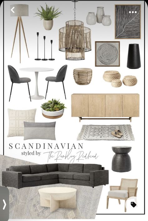 Current Home Trends, Rambling Redhead, Living Room Design Board, House Family, Interior Design Boards, Style Deco, House Decorating, Design Board, Scandinavian Decor