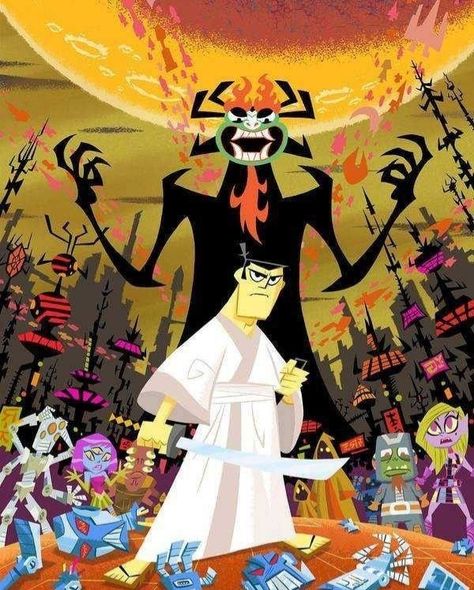 Fantasy Samurai, Old Cartoon Network, Cn Cartoon Network, Childhood Tv Shows, Samurai Jack, Old Cartoons, Vintage Cartoon, Kids Shows, Cartoon Shows