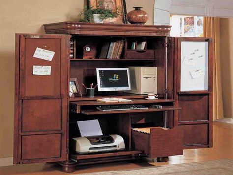 Corner Armoire Computer Desk Corner Armoire, Office Armoire, Dining Room Storage Cabinet, Armoire Ikea, Armoire Desk, Computer Armoire, Armoire Cabinet, Ikea Desk, Dining Room Hutch