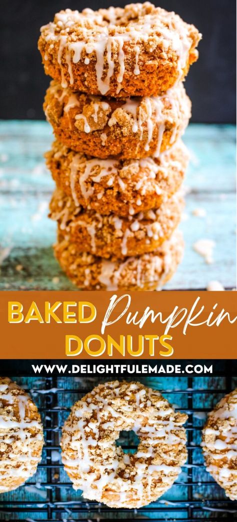 Pumpkin Coffee Cake Donuts {The BEST Pumpkin Spice Donuts!} Donuts At Home, Pumpkin Donuts Recipe, Pumpkin Coffee Cake, Pumpkin Doughnut, Pumpkin Spice Cheesecake, Pumpkin Crunch, Baked Donut Recipes, Pumpkin Spice Donut, Pumpkin Coffee Cakes