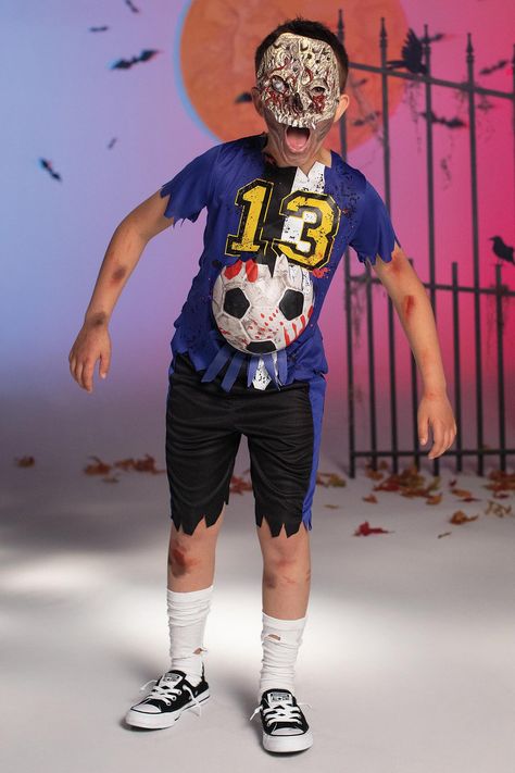 Zombie Soccer Player Costume for Kids: #Chasingfireflies $29.97 Zombie Soccer Player Costume, Zombie Football Player Costume, Soccer Player Costume, Zombie Football Player, Chasing Fireflies, Cute Couple Halloween Costumes, Costume For Kids, Zombie Costume, Creative Costumes