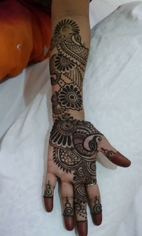 Front Hand Mehndi Design, Peacock Mehndi Designs, Front Hand Mehndi, Simple Arabic Mehndi, Mehndi Designs Simple, Simple Arabic Mehndi Designs, Hand Mehndi Design, Mehndi Designs 2018, Henna Art Designs