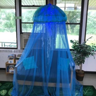 Aquaglow Jellyfish Hideaway Bed Canopy | HearthSong Hideaway Bed, Murphy Bed Ikea, Murphy Bed Plans, Hidden Bed, Undersea World, Trust Company, Bed Canopy, Toys For Kids, Murphy Bed